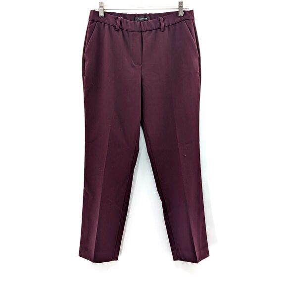 Talbots Cambridge Pull on Red Maroon High Rise Straight Leg Pants Size 8P Short - Picture 1 of 11